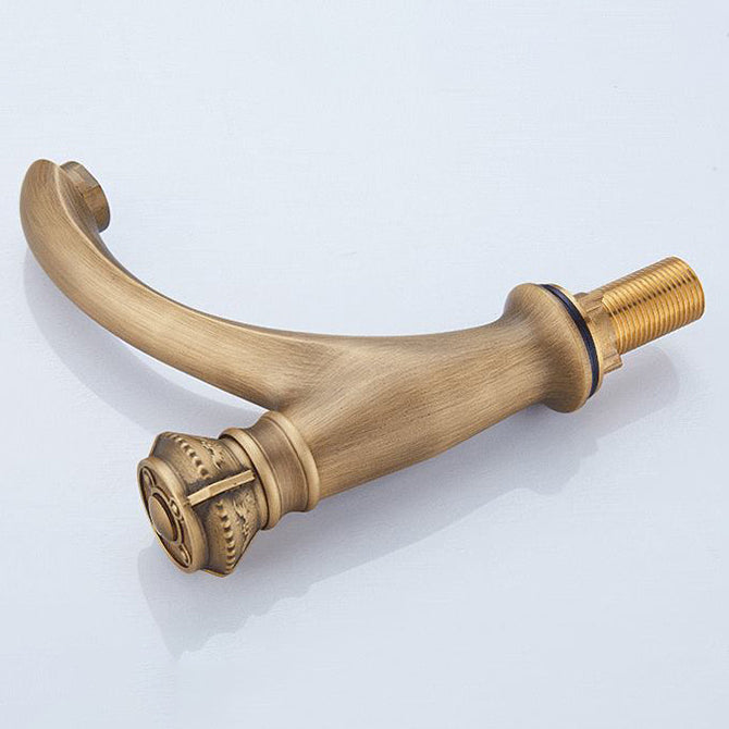 BowLift | Brass farmhouse sink faucet single-hole faucet knob handle bathroom faucet