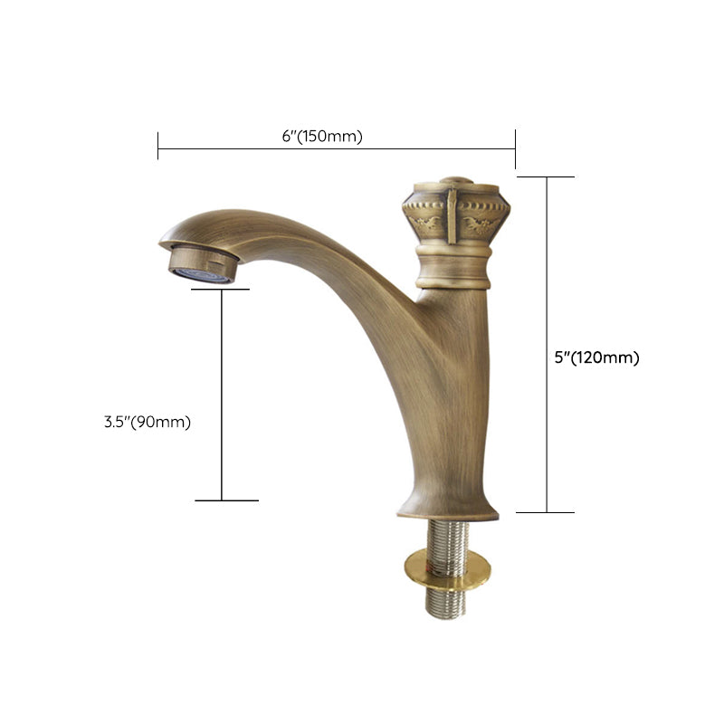 BowLift | Brass farmhouse sink faucet single-hole faucet knob handle bathroom faucet
