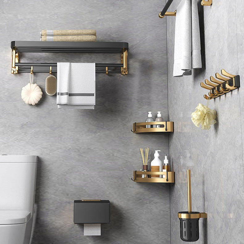 BowLift | Contemporary Metal 6-piece Bathroom Accessory Set with Bathroom Shelf