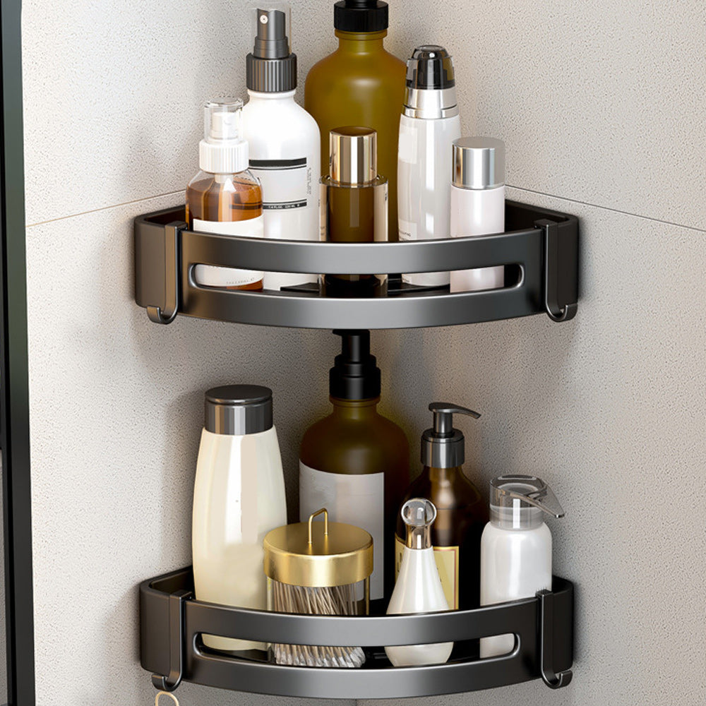 BowLift | Contemporary Bathroom Accessory Set Matte Black Bathroom Set with Bathrobe Hooks/Towel Bar