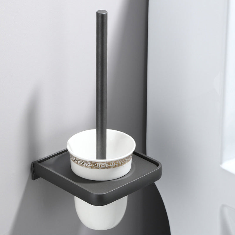 BowLift | Contemporary Gray Bathroom Hardware Set Bathroom Shelf/Towel Bar Including Bathroom Set