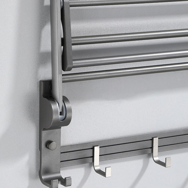 BowLift | Contemporary Gray Bathroom Hardware Set Bathroom Shelf/Towel Bar Including Bathroom Set