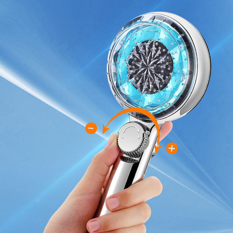 BowLift | Contemporary Handheld Shower Head Round Filter Ball Spray Head With Digital Display