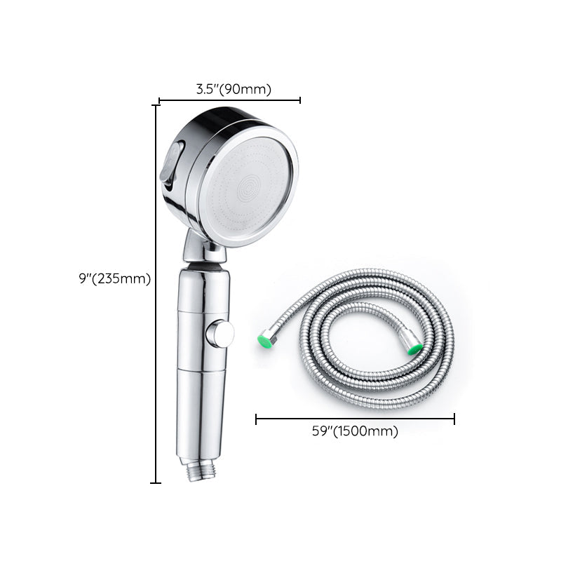 BowLift | Contemporary Handheld Showerhead Round 3 Setting Sprayhead in Silver