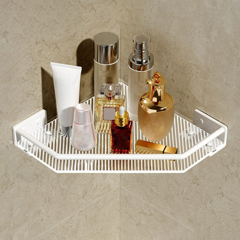 BowLift | White & clear acrylic bathroom accessory set with towel holder/paper holder/robe hooks