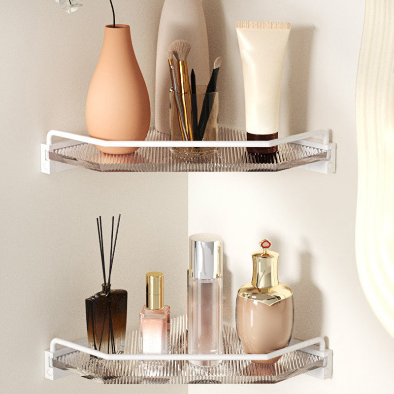 BowLift | White & clear acrylic bathroom accessory set with towel holder/paper holder/robe hooks