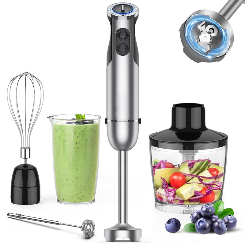 BowLift | 1000W Immersion Blender 12-Speed Turbo Stick Blender Stainless Steel Blade Hand Mixer