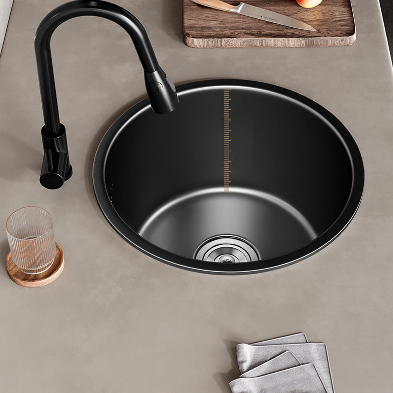 BowLift | Contemporary Style Round Kitchen Sink Stainless Steel Kitchen Sink