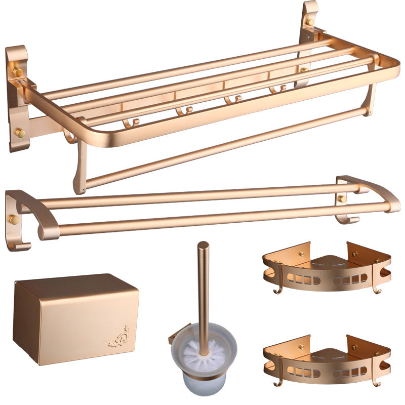 BowLift | 6-piece modern bathroom hardware set made of aluminum with towel holder/paper holder