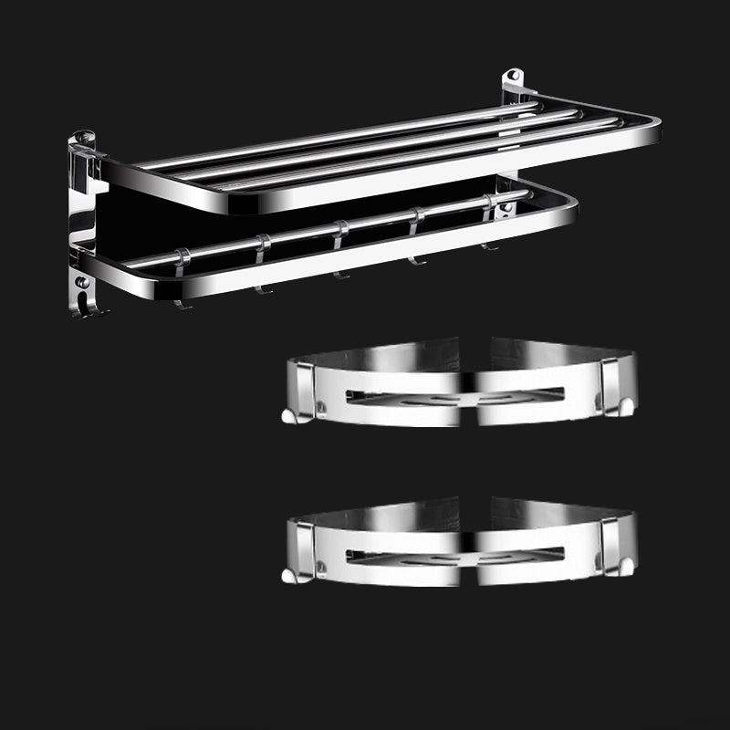 BowLift | Classic Polished Chrome Bathroom Accessory Set Towel Holder/Paper Holder/Robe Hooks Included