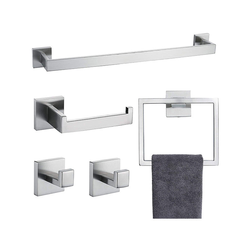 BowLift | 7-piece bathroom accessory set made of stainless steel with paper holder/robe hook/towel ring bar
