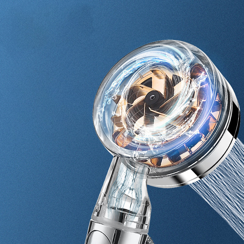 BowLift | Contemporary Handheld Supercharged Showerhead Round Turbo Spray Head