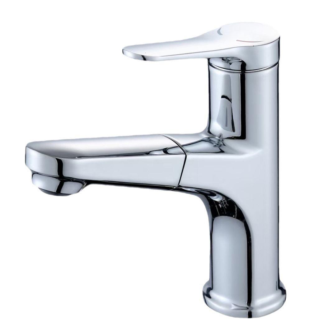 BowLift | Round Modern Sink Faucet with Pull-Out Single-Hole Basin Faucet