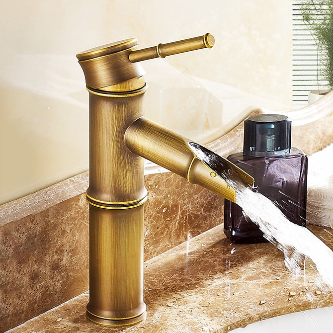 BowLift | Lever Handle Vessel Faucet Single Hole Basin Faucet Farmhouse Style Sink Faucet