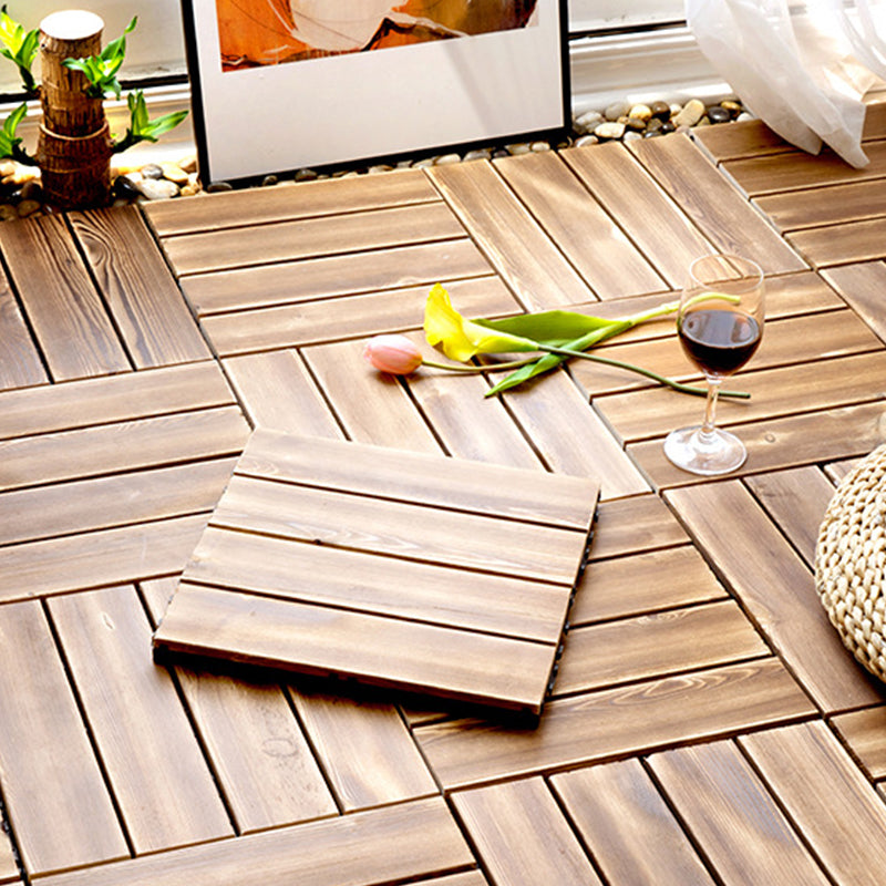 BowLift | Pine Floor Tile Water Repellent Click-Lock Traditional Wood Floor for Living Room