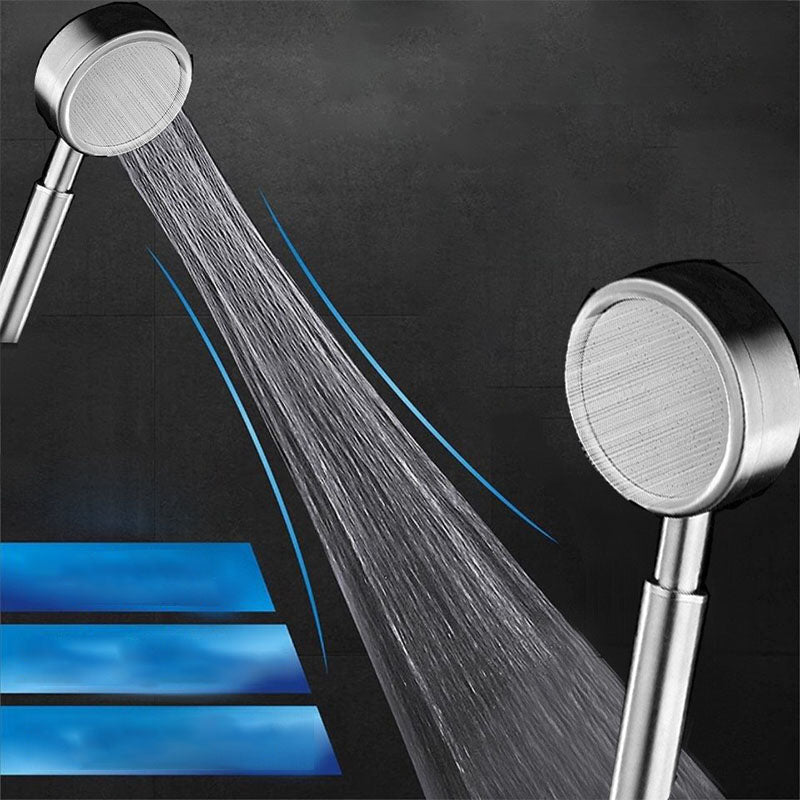 BowLift | Classic Shower Head Round Metal Handheld Shower Head in Silver