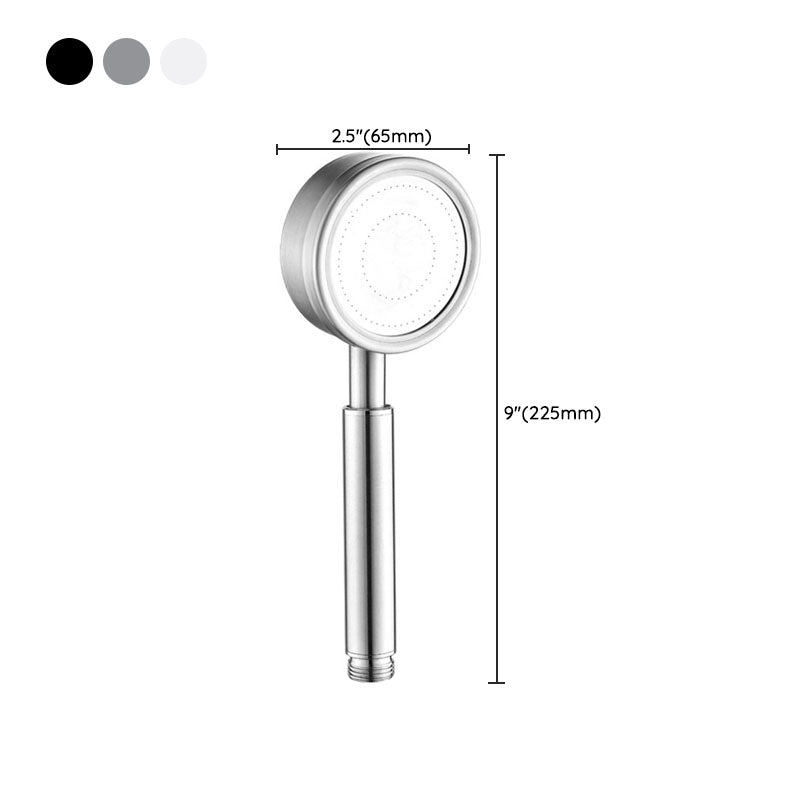 BowLift | Classic Shower Head Round Metal Handheld Shower Head in Silver
