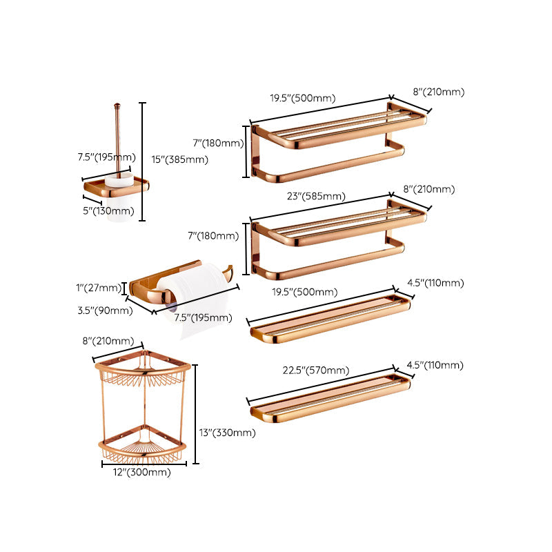 BowLift | 5-piece Vintage Bathroom Accessory Set Brass Bathroom Fittings Set