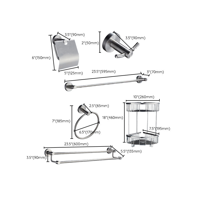 BowLift | Chrome Traditional Bathroom Accessories Set Stainless Steel Bathroom Set