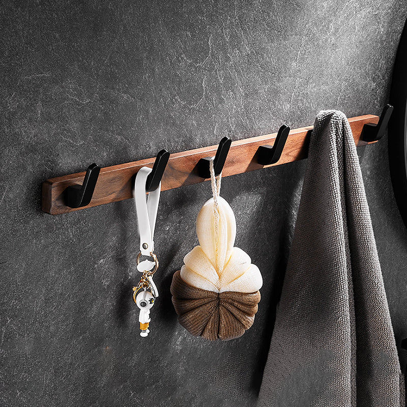 BowLift | 7-piece bathroom accessory set wood and metal bathroom accessory hardware set