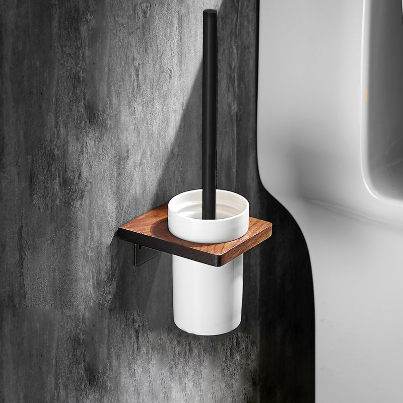 BowLift | 7-piece bathroom accessory set wood and metal bathroom accessory hardware set