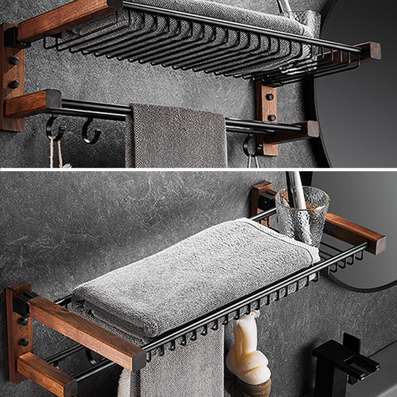 BowLift | 7-piece bathroom accessory set wood and metal bathroom accessory hardware set