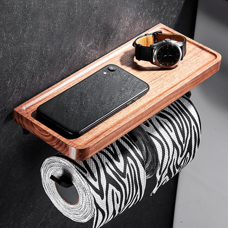 BowLift | 7-piece bathroom accessory set wood and metal bathroom accessory hardware set