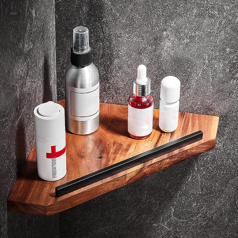 BowLift | 7-piece bathroom accessory set wood and metal bathroom accessory hardware set