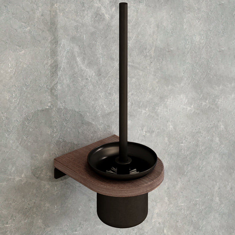 BowLift | 7-piece bathroom accessory set metal bath set with wood accents