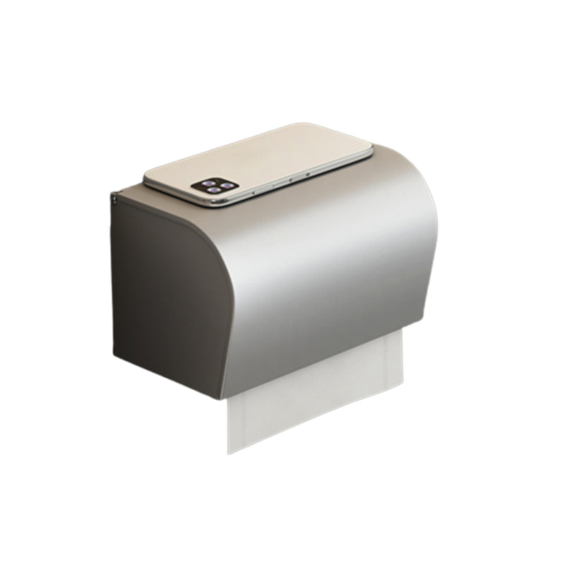 BowLift | Contemporary Silver Metal Bathroom Fittings Set with Triangle Bathroom Shelf