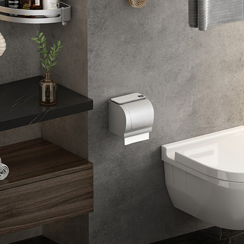BowLift | Contemporary Silver Metal Bathroom Fittings Set with Triangle Bathroom Shelf