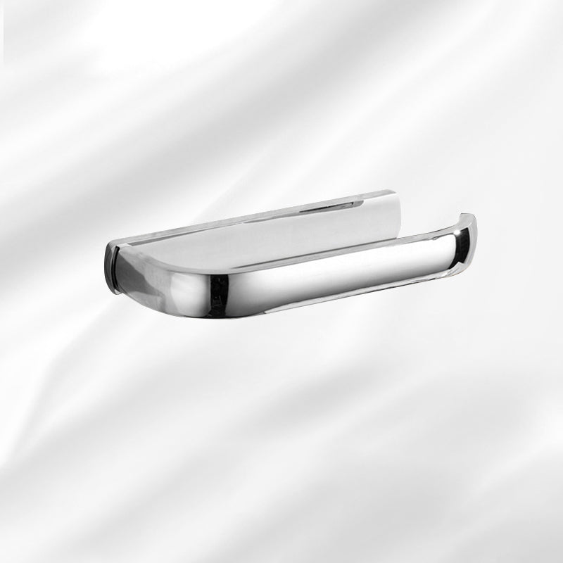 BowLift | Contemporary silver bathroom set with bathroom shelf and towel rail