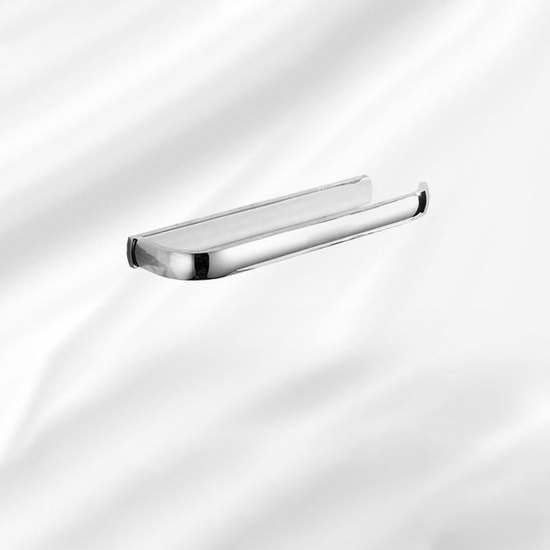 BowLift | Contemporary silver bathroom set with bathroom shelf and towel rail