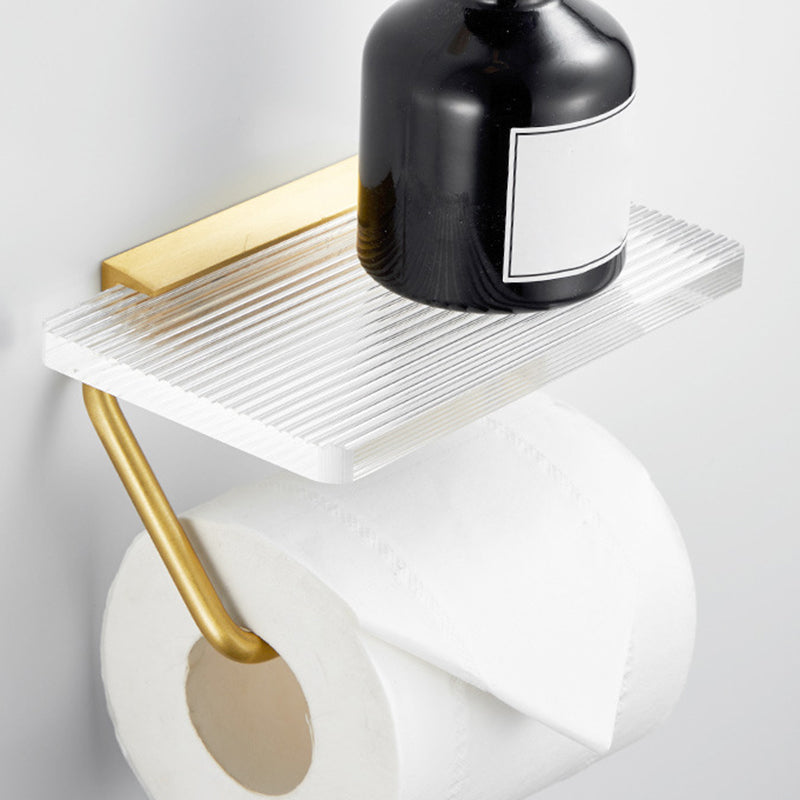 BowLift | Bathroom Accessories Set in Gold Metal and Acrylic Bathroom Accessories Set