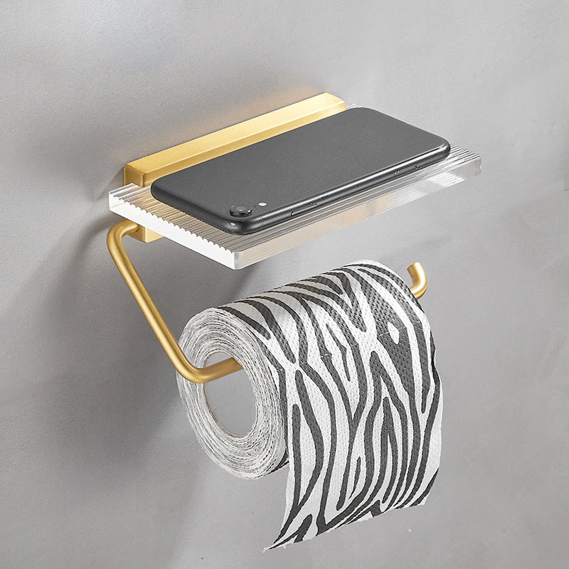 BowLift | Bathroom Accessories Set in Gold Metal and Acrylic Bathroom Accessories Set