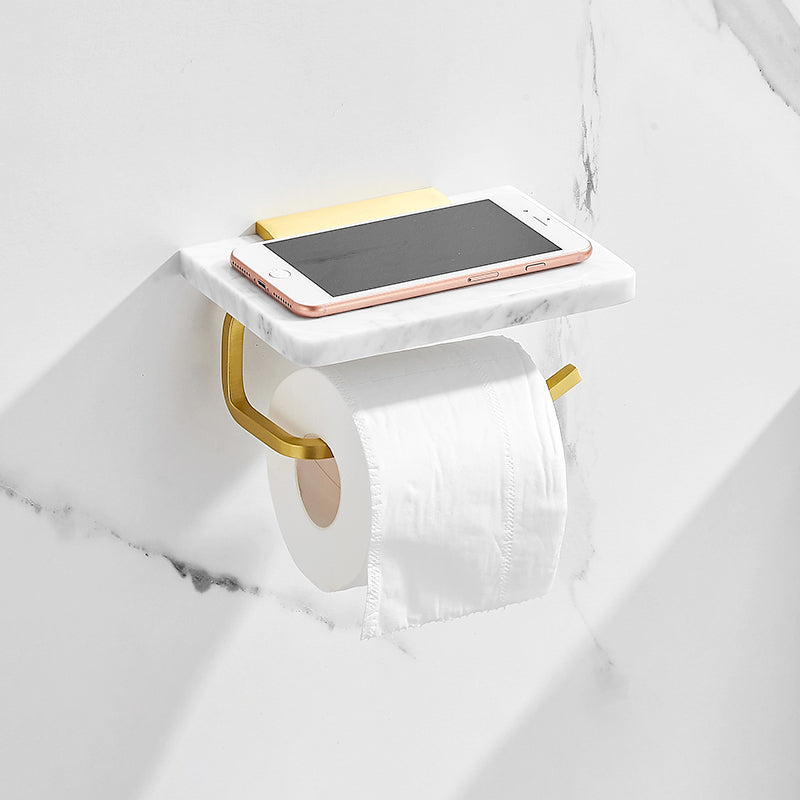 BowLift | 7-piece bathroom accessory set marble and metal bathroom hardware