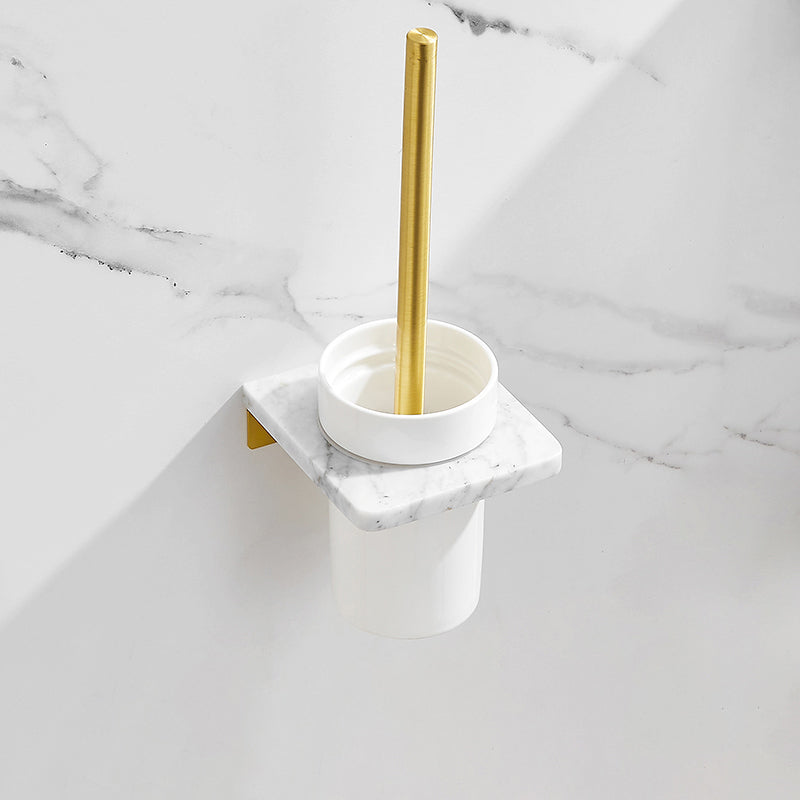 BowLift | 7-piece bathroom accessory set marble and metal bathroom hardware