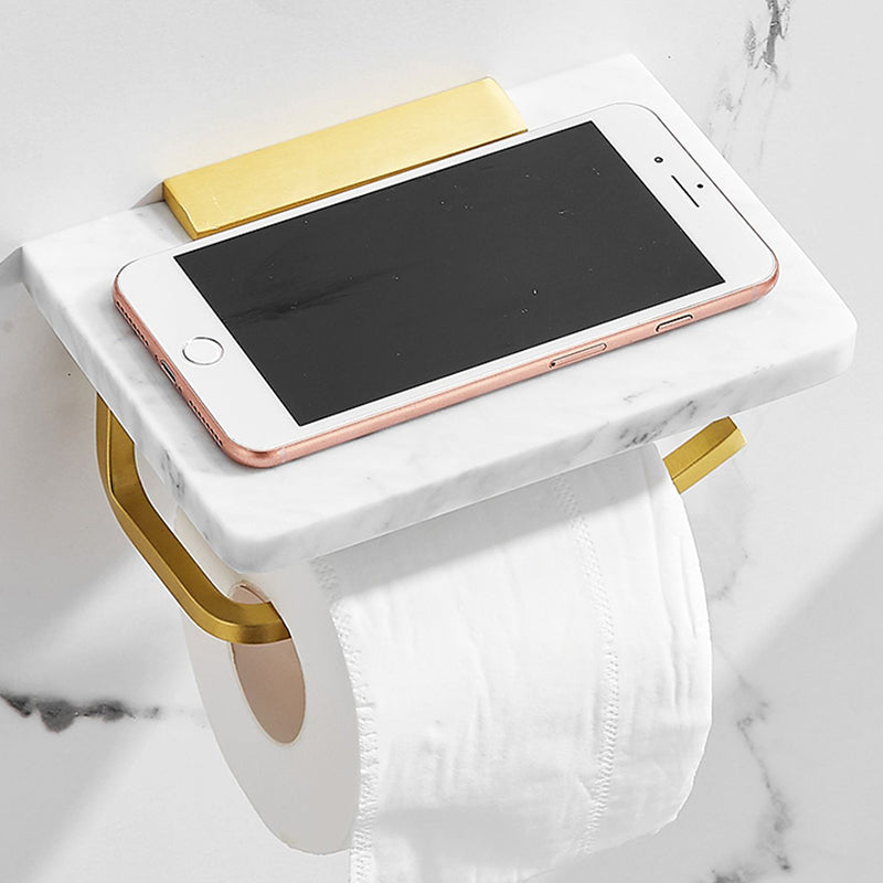 BowLift | 7-piece bathroom accessory set marble and metal bathroom hardware