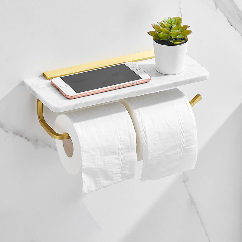 BowLift | 7-piece bathroom accessory set marble and metal bathroom hardware