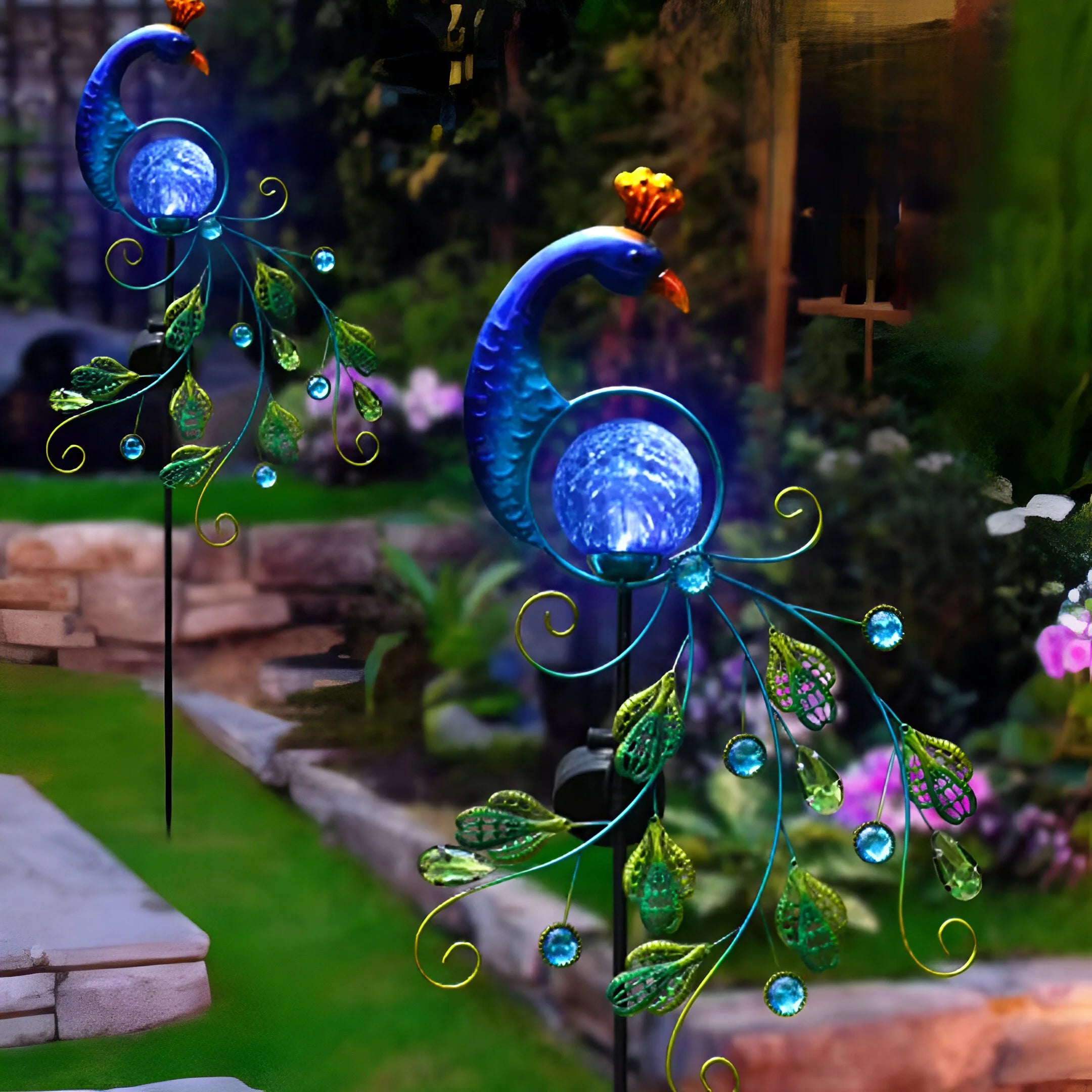 SolarGlow – Peacock Garden Light
