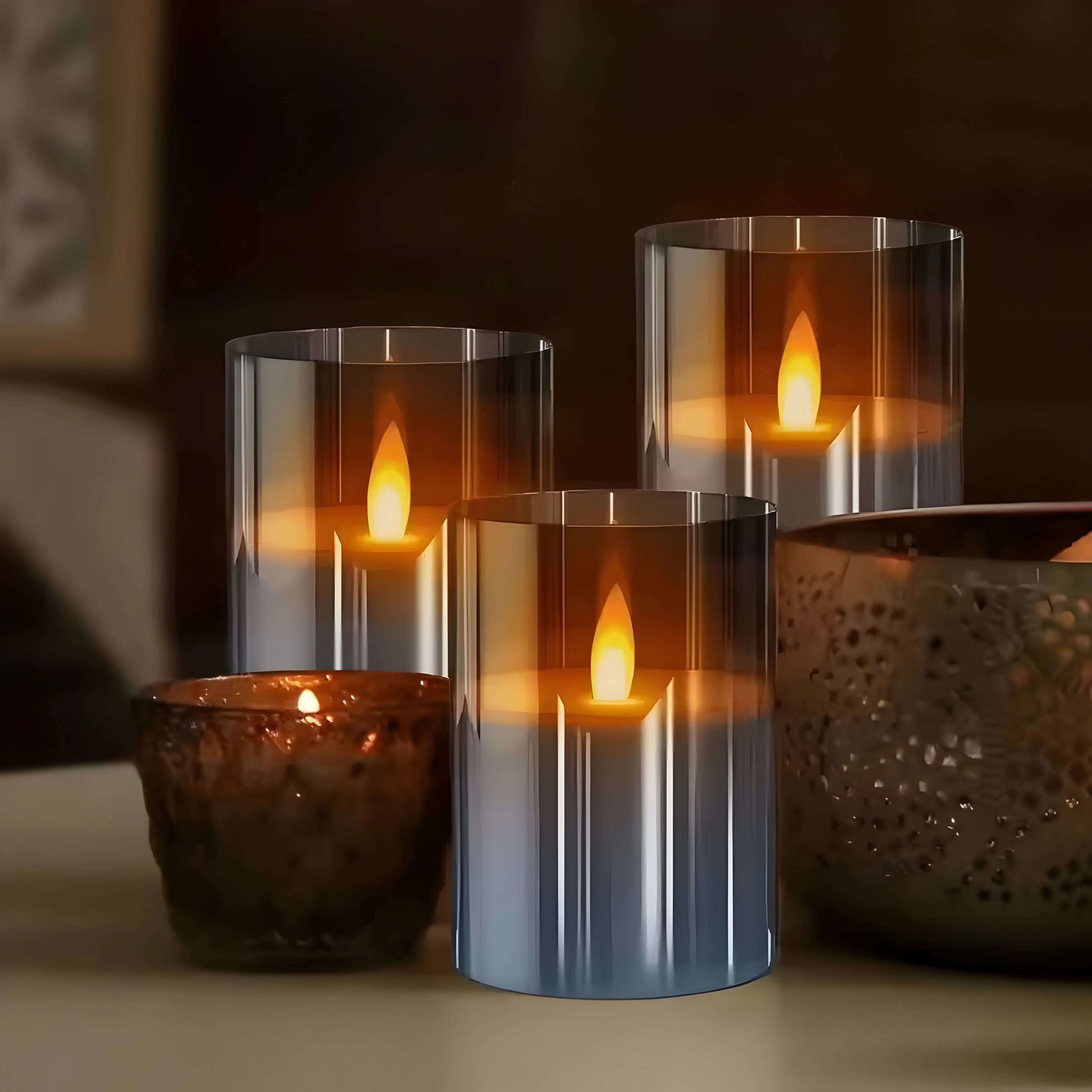 Luminara - Flickering LED Wax Candle Table Lamp