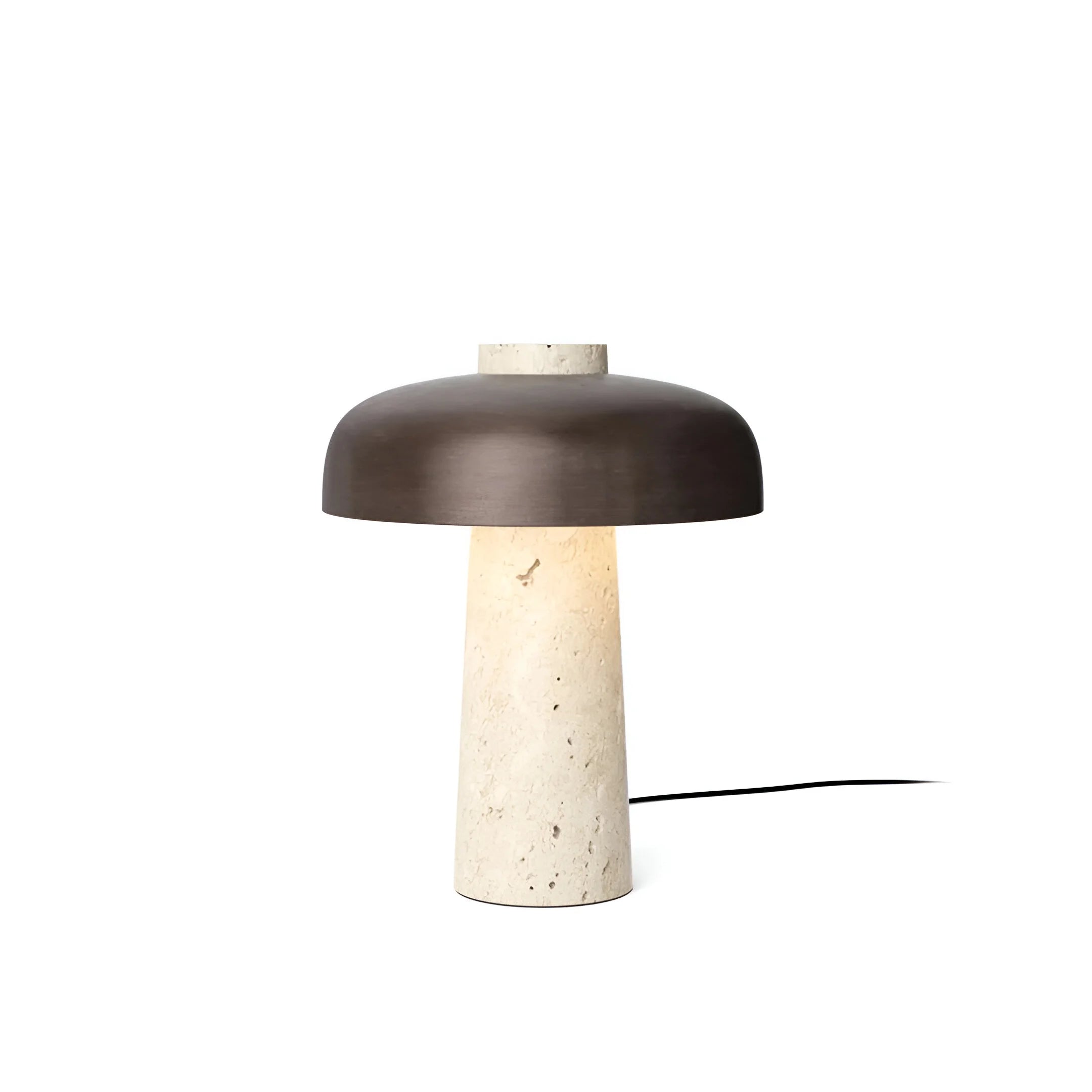 TerraGlow – Travertine Stone Table Lamp