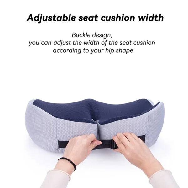 BowLift | Adjustable Memory Foam Seat Cushion for Sit Bone Relief | Ergonomic Design for Office Chair and Car Use