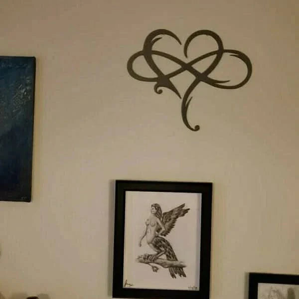 BowLift | Iron Wall Art with Infinity Heart Design
