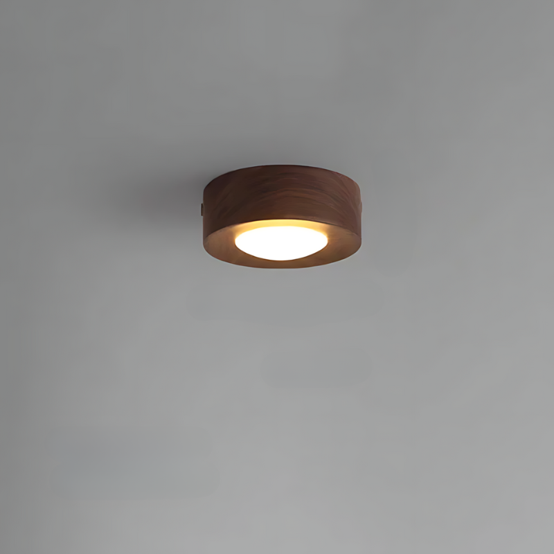BowLift | | Walnut ceiling lamp with LED spotlight