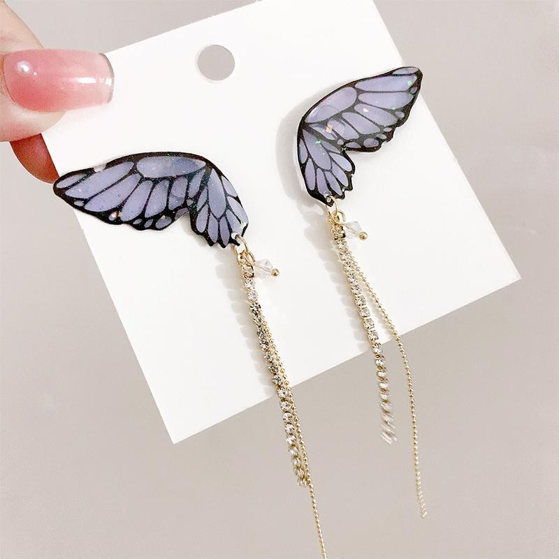 BowLift | Butterfly Fringe Long Earrings