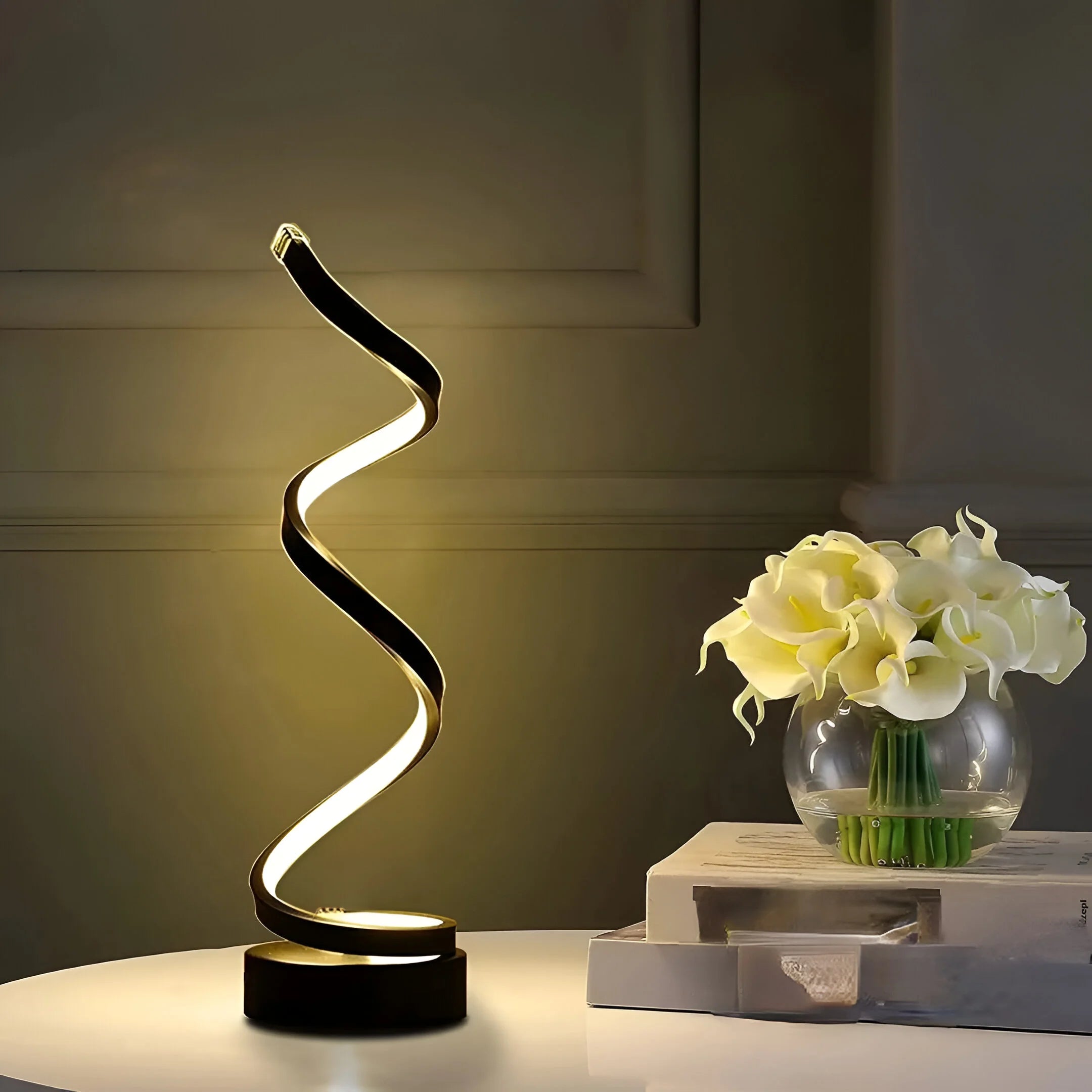 LumeSpiral – Modern LED Table Lamp