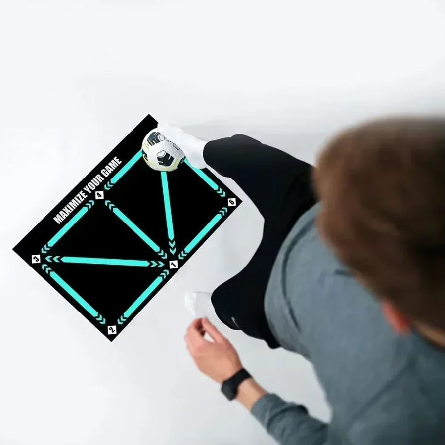 BowLift | Football Pro Training Mat | Anti-Slip, 2x2m Size & Video Program for Skill Enhancement and Home Training