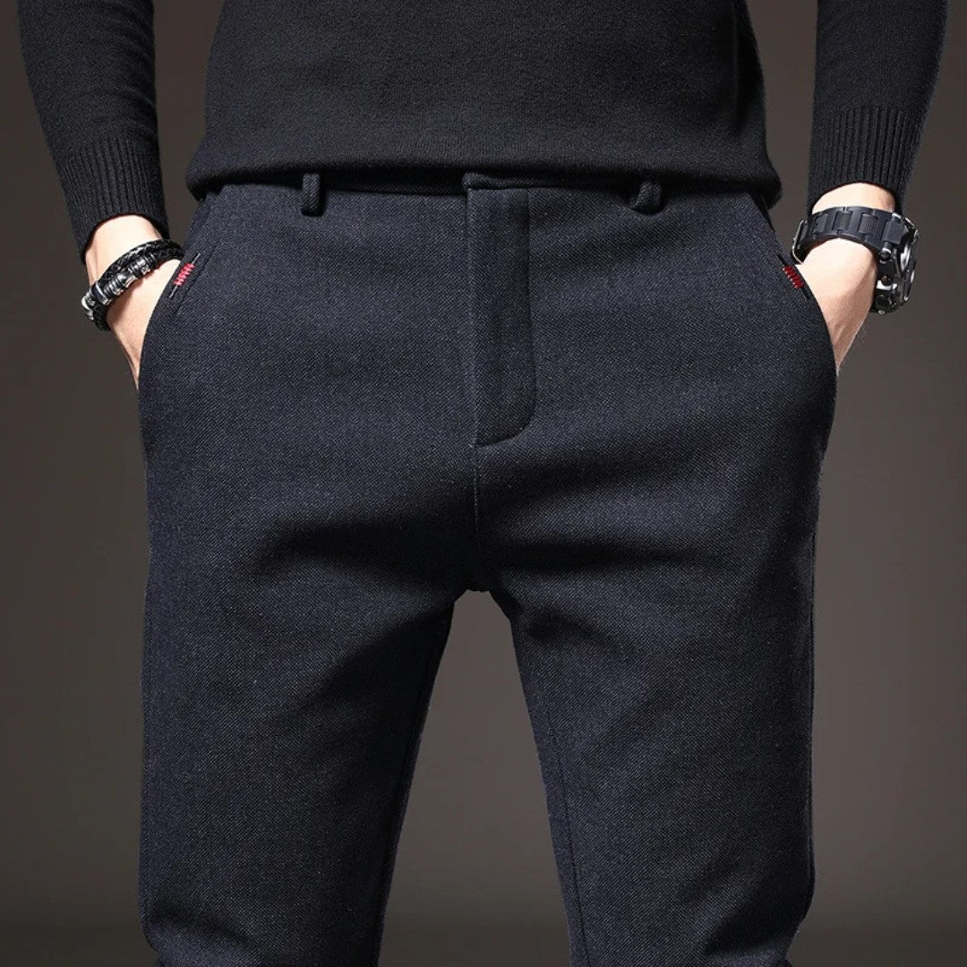 Tailored Cotton Blend Pants