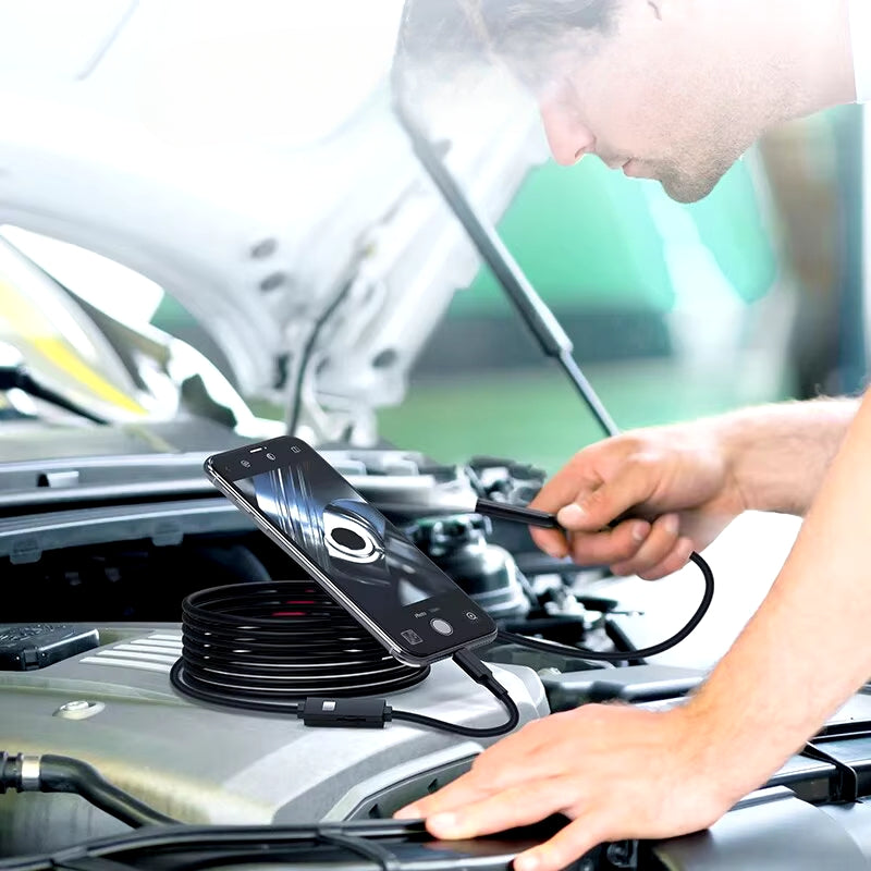 BowLift | Industrial Endoscope Inspection Camera For Phone - Waterproof and Flexible HD Cam with Led Lights